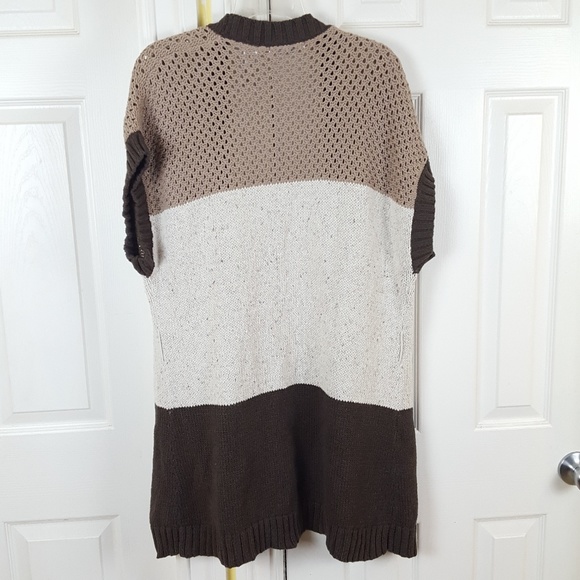 Liz Claiborne Open Front Crochet Cardigan Large - Picture 6 of 7